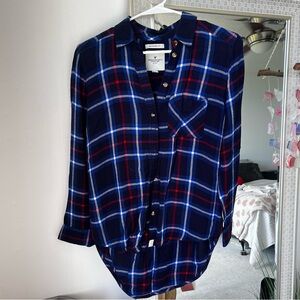 American Eagle Outfitters Blue Plaid Shirt